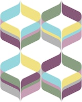 Retro Mod Ribbons 02 behang