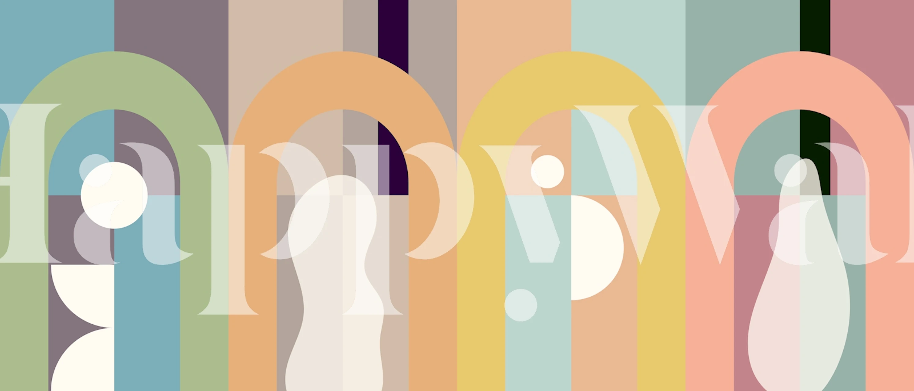 Modern Art Deco Arches tapet i et rom