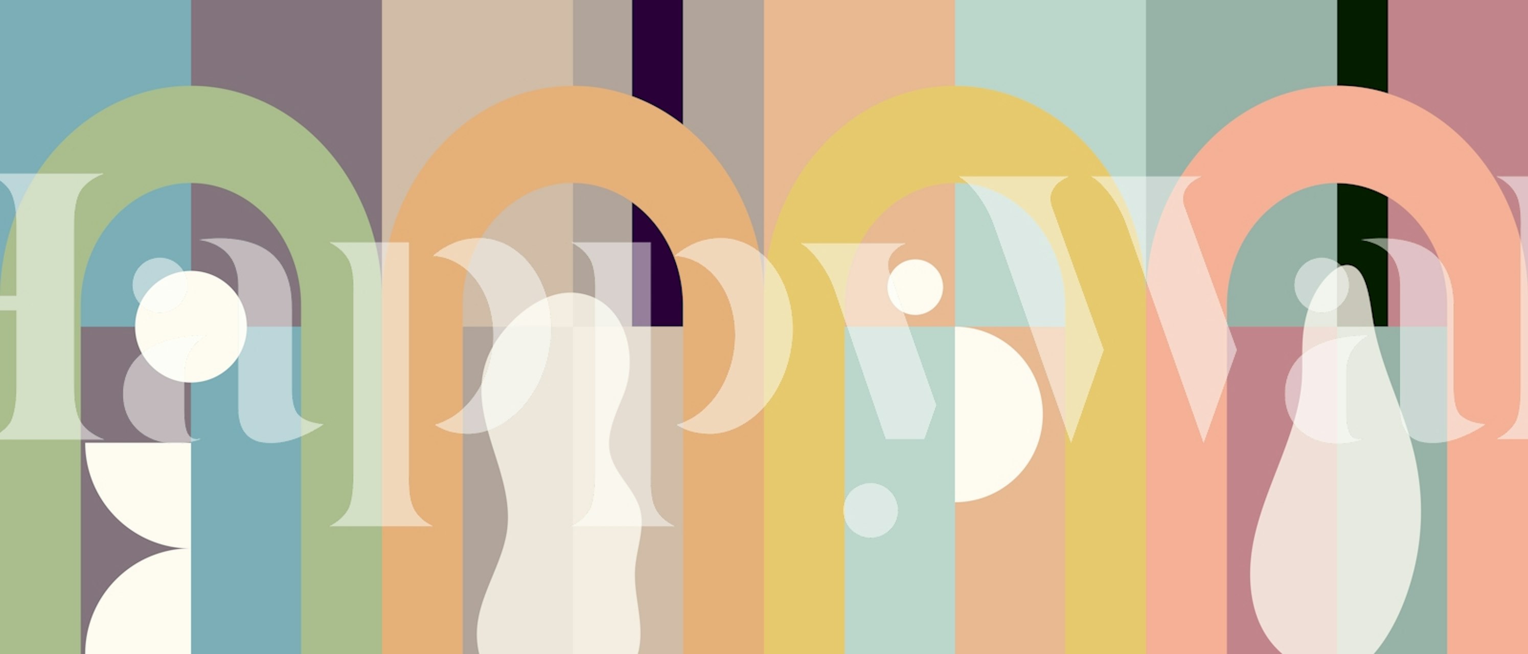 Modern Art Deco Arches tapet i ett rum