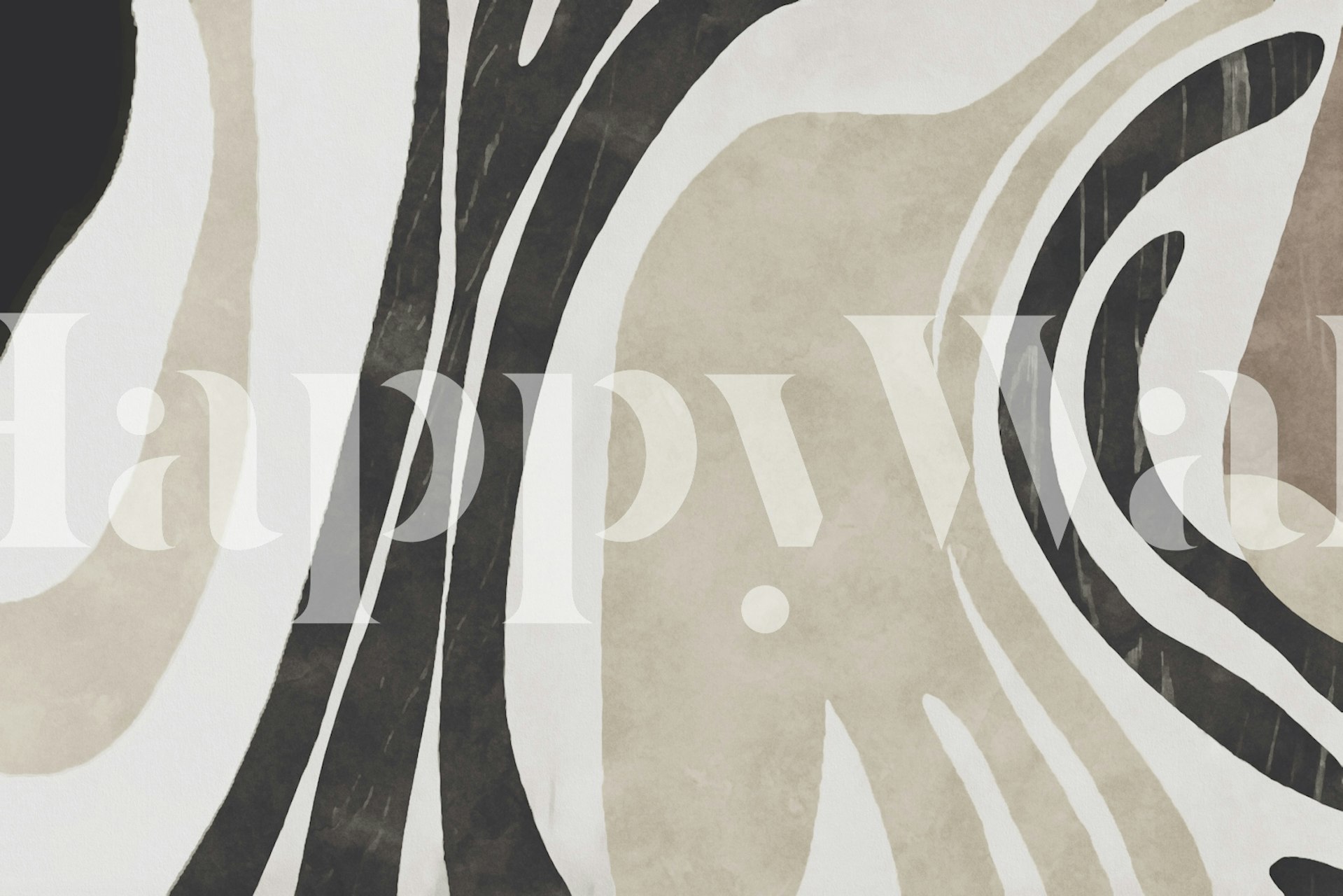 Neutral Contemporary Wave Art tapet i et rum