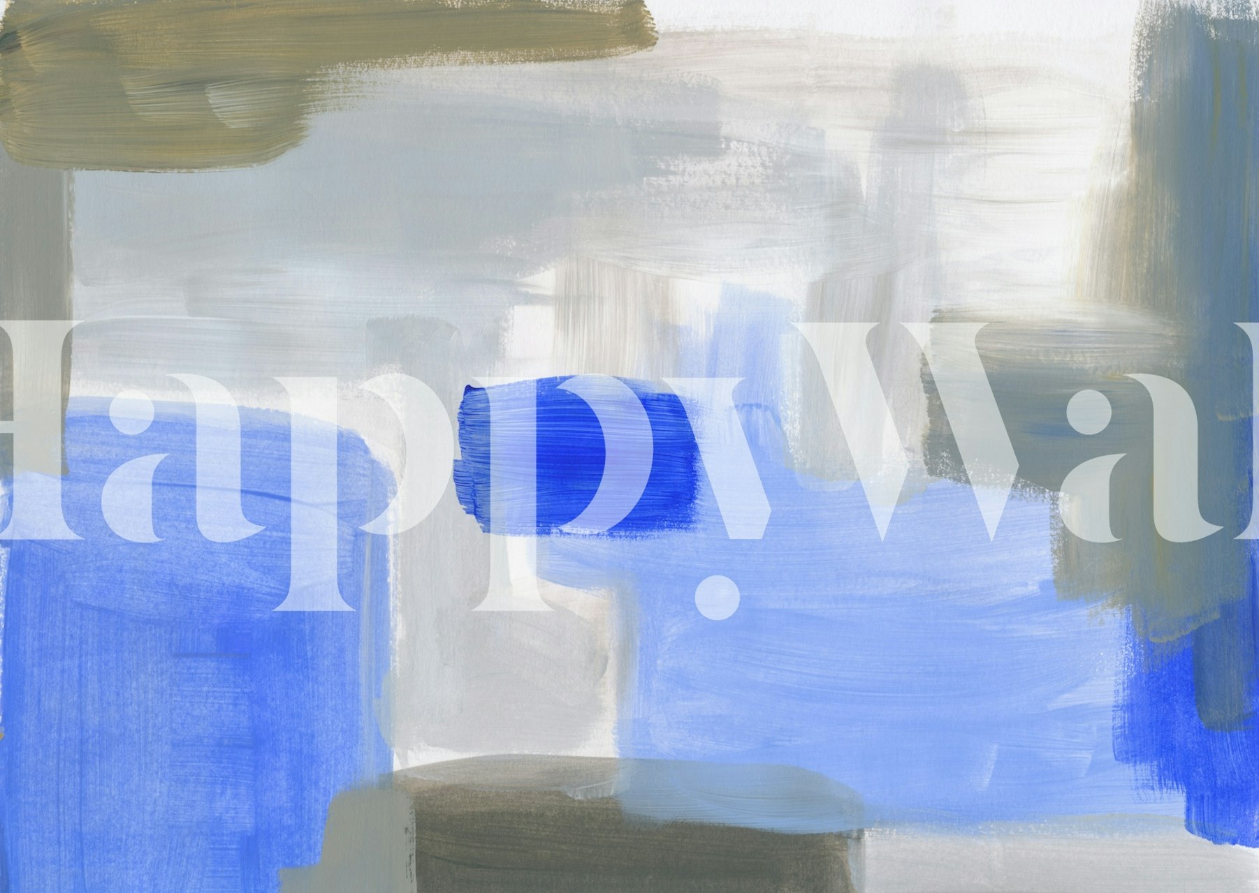 Grey blue textured wallpaper in a room