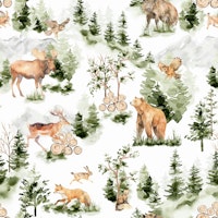 Rustic Forest Wildlife tapete