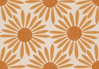 Boho Sun Geo Pattern Ochre Orange tapete