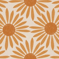 Boho Sun Geo Pattern Ochre Orange papiers peint
