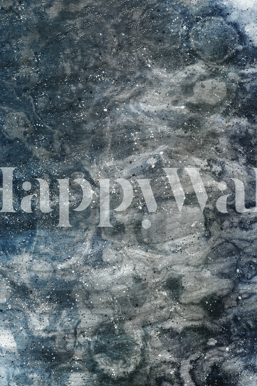 Abstract dark blue and grey cosmic night sky wallpaper