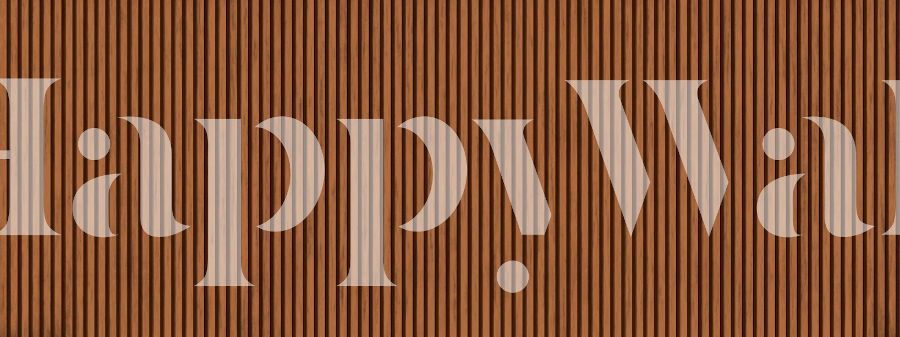 Mid-Century Bauhaus Slat Wood tapet i et rum