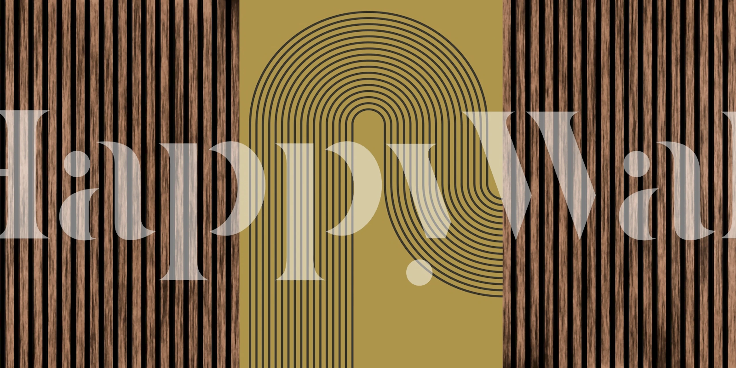 Gold geometric lines on black striped backdrop wallpaper