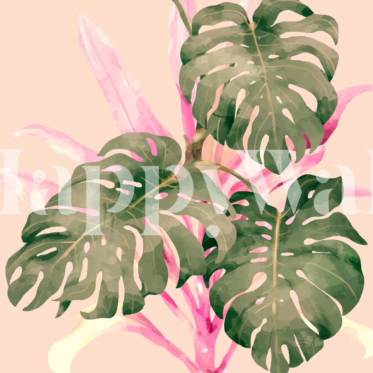 Pastel Jungle Essence tapeta w pokoju