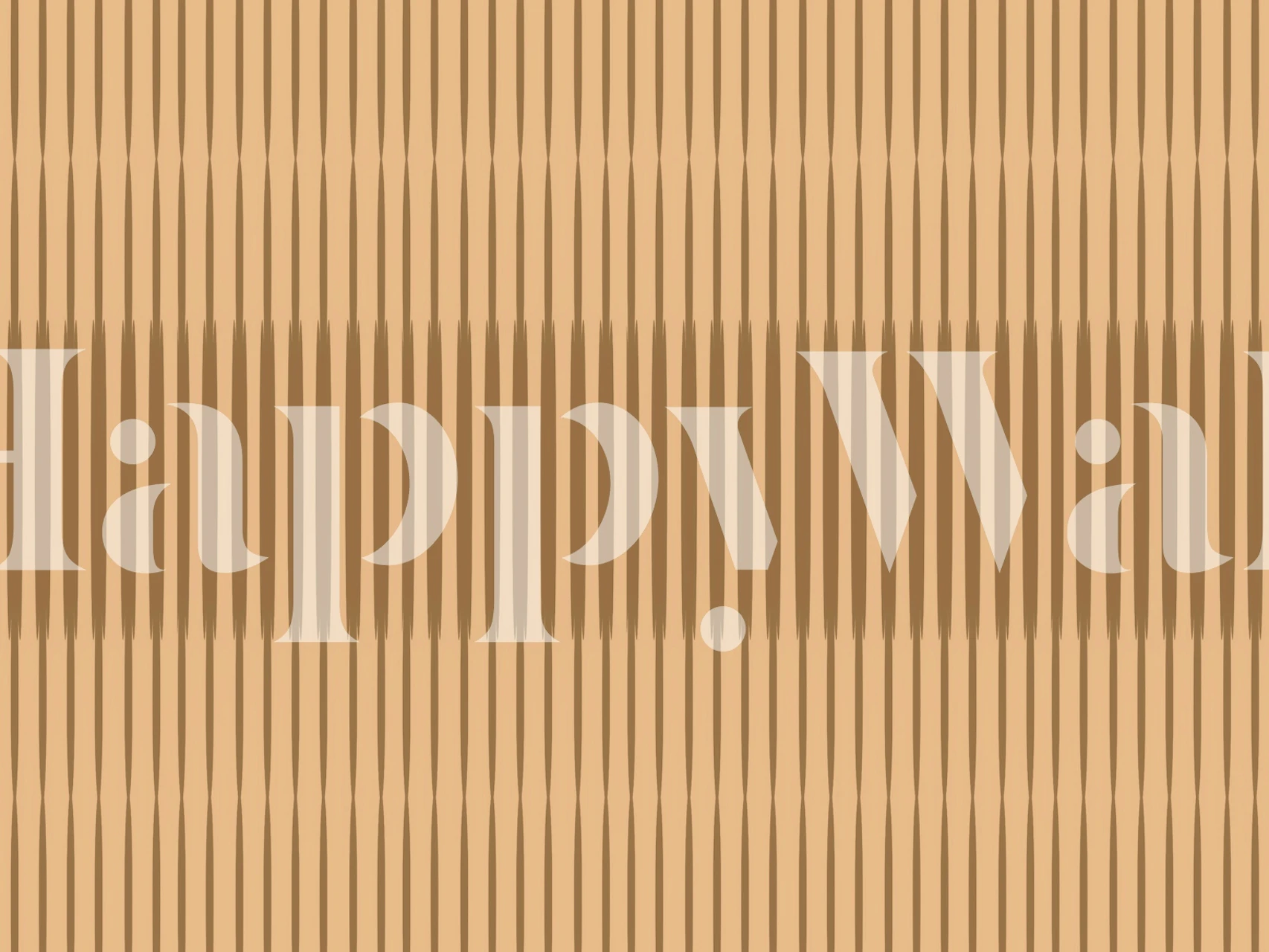 Neutral striped design with white curvy lines wallpaper