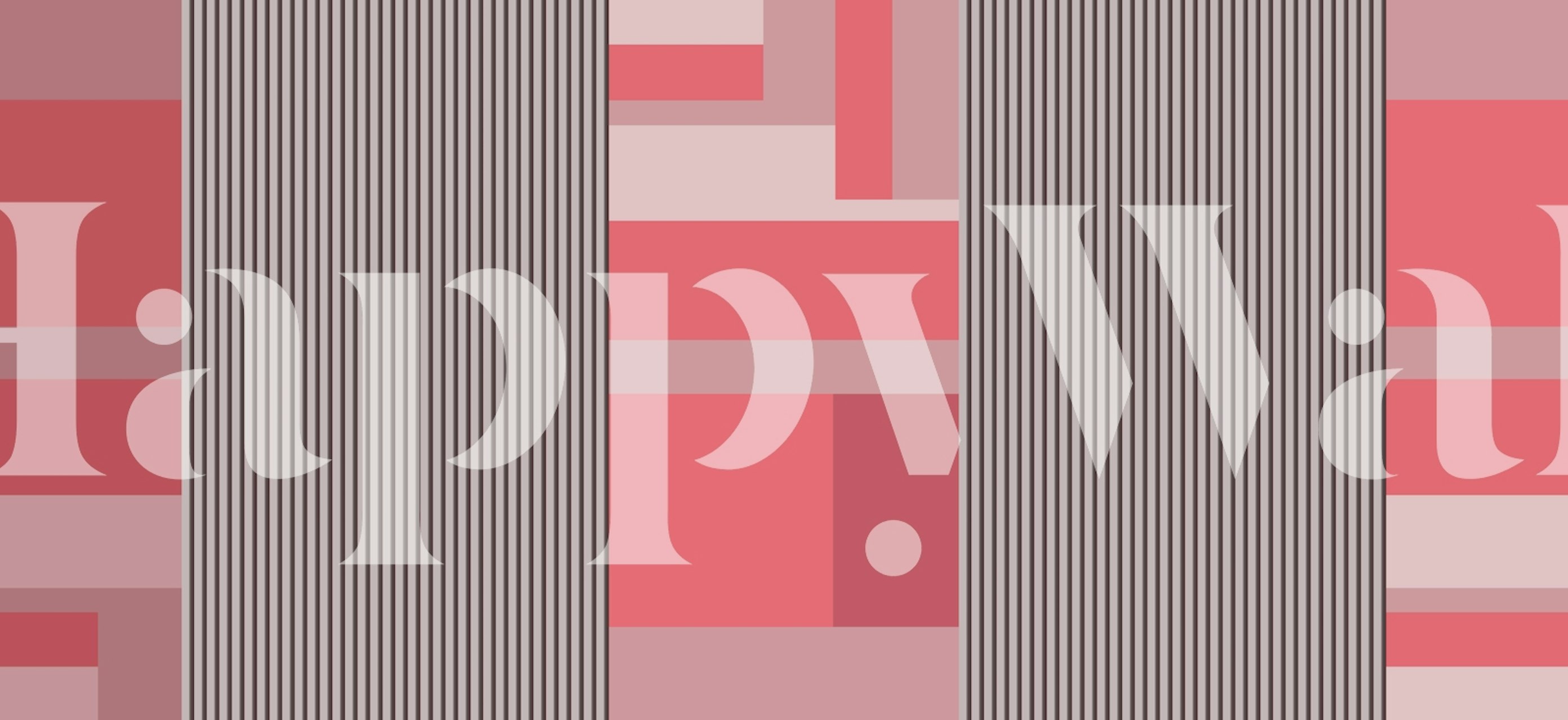 Abstract Rose Tones wallpaper in a room