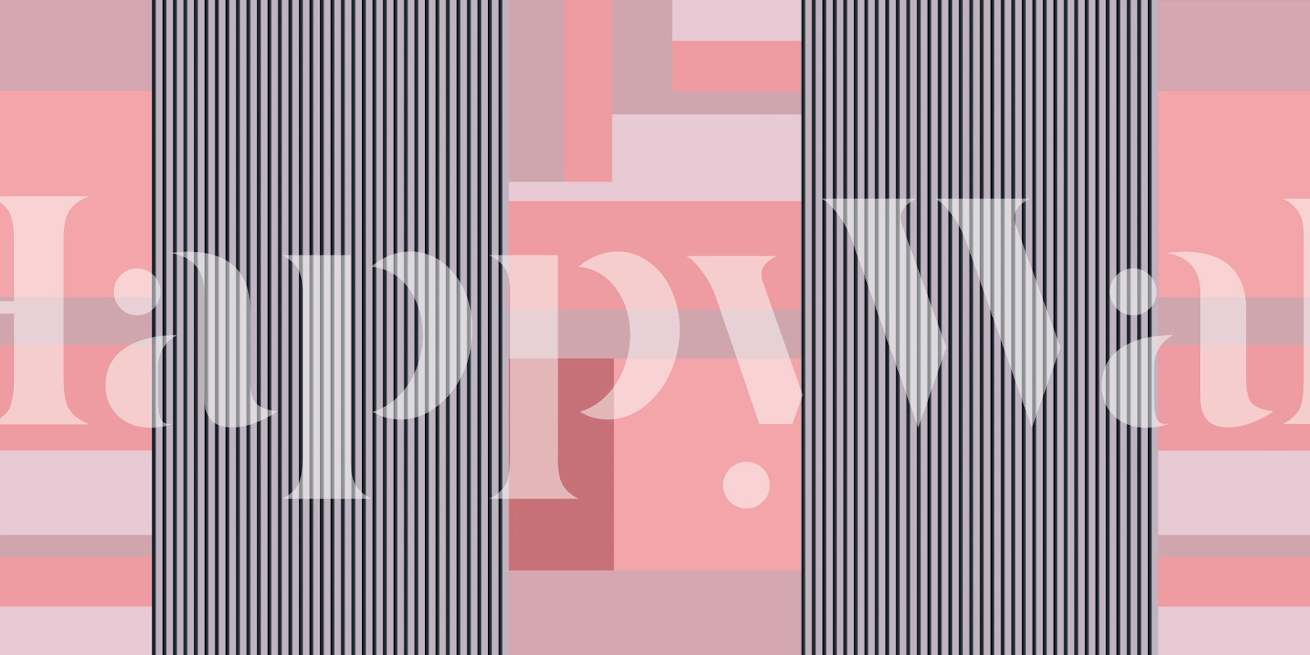 Abstract Rose Tones wallpaper in a room