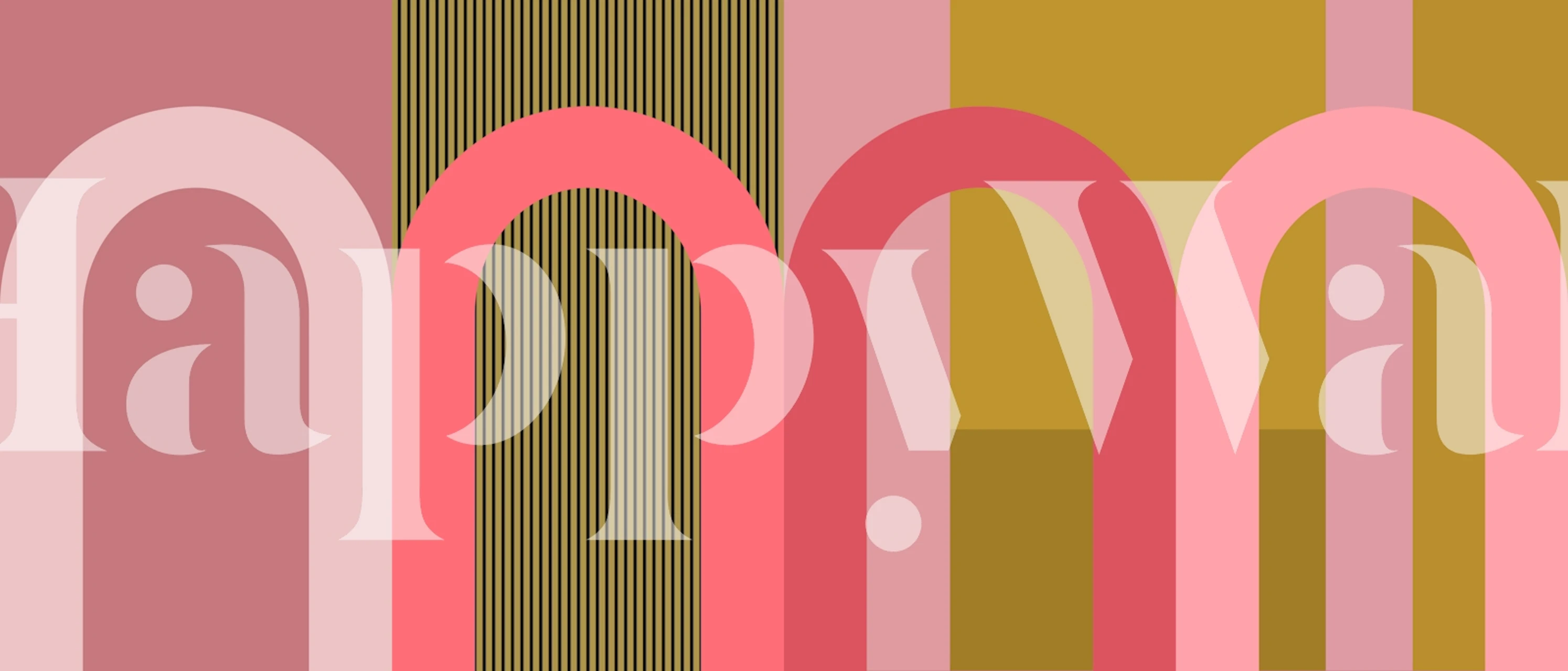 Contemporary arch design wallpaper in a room