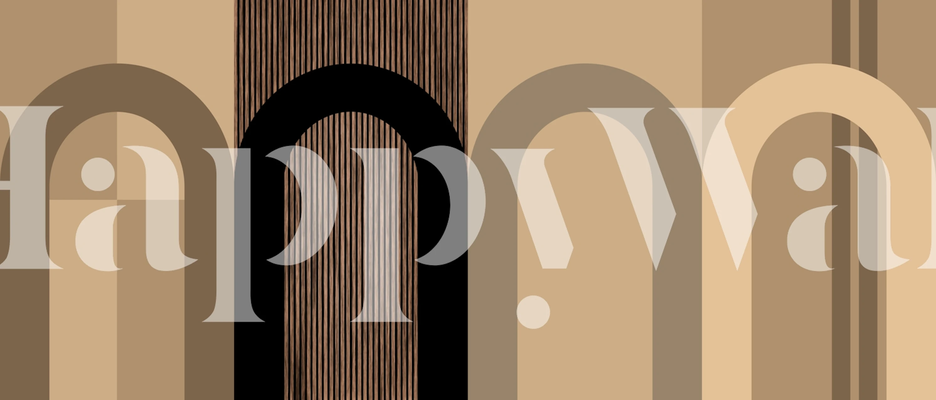 Earthy Tones Arch Design behang in een kamer