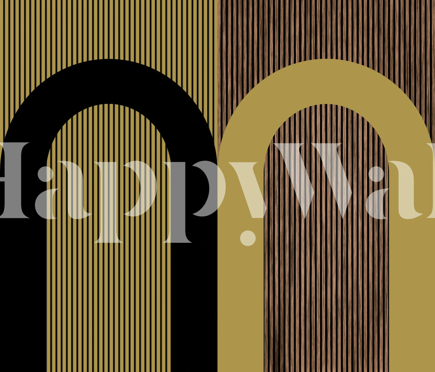 Art Deco Arches Chic papel pintado en una habitación