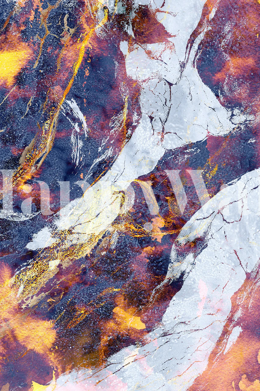 Firestone Marble Flow Tapete in einem Raum