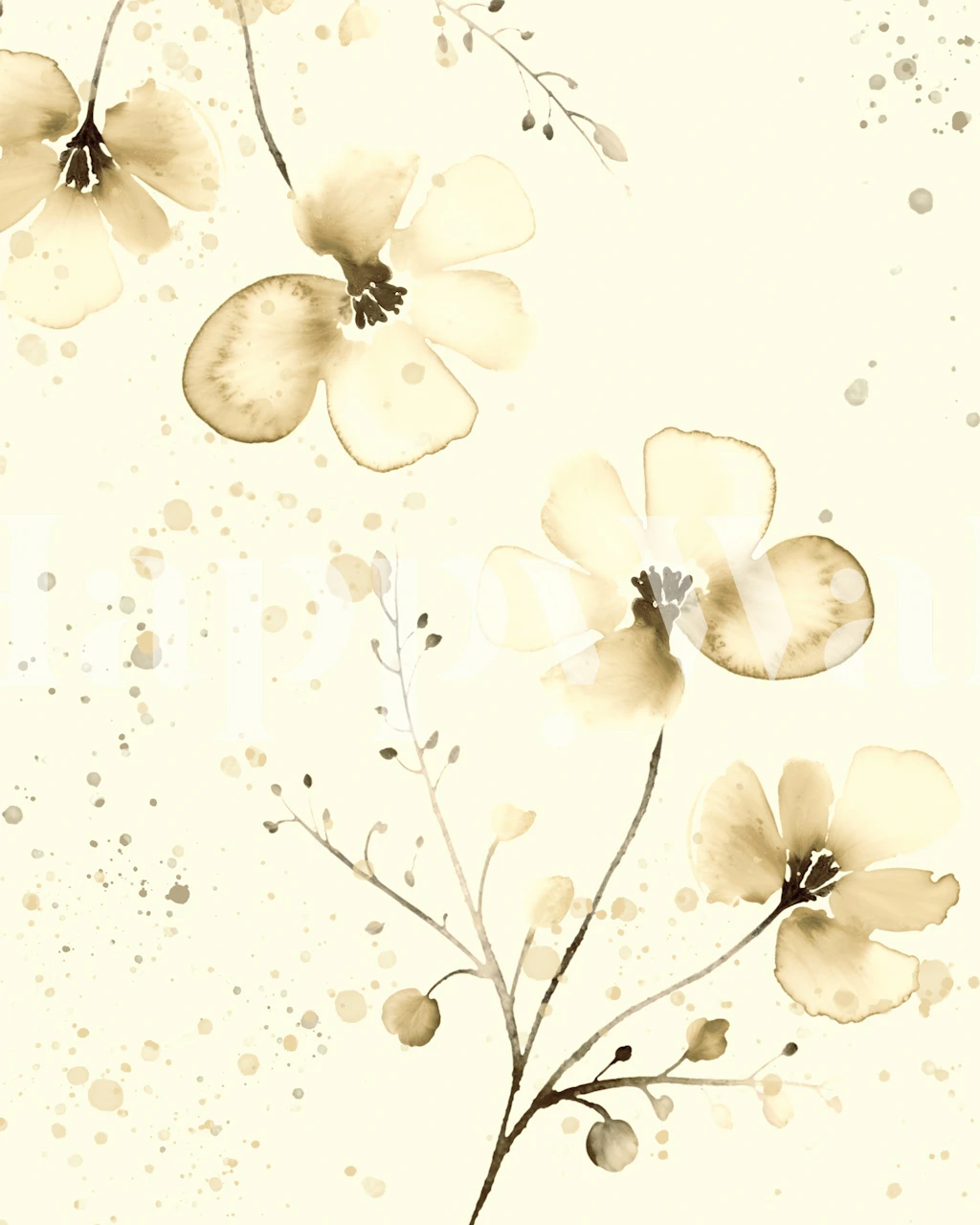 Romantic flower wallpaper v nastavení pokoje