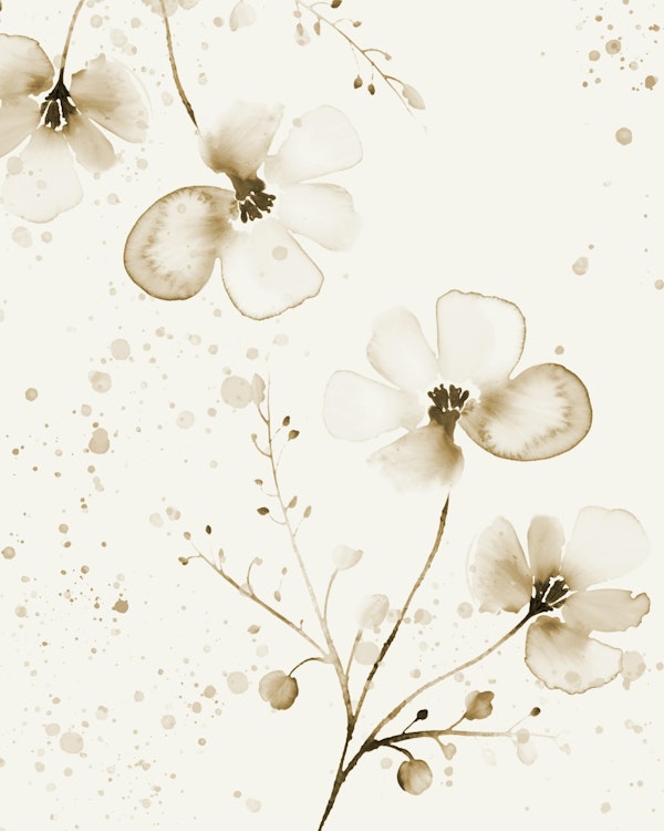 Romantic flower_shade ecru