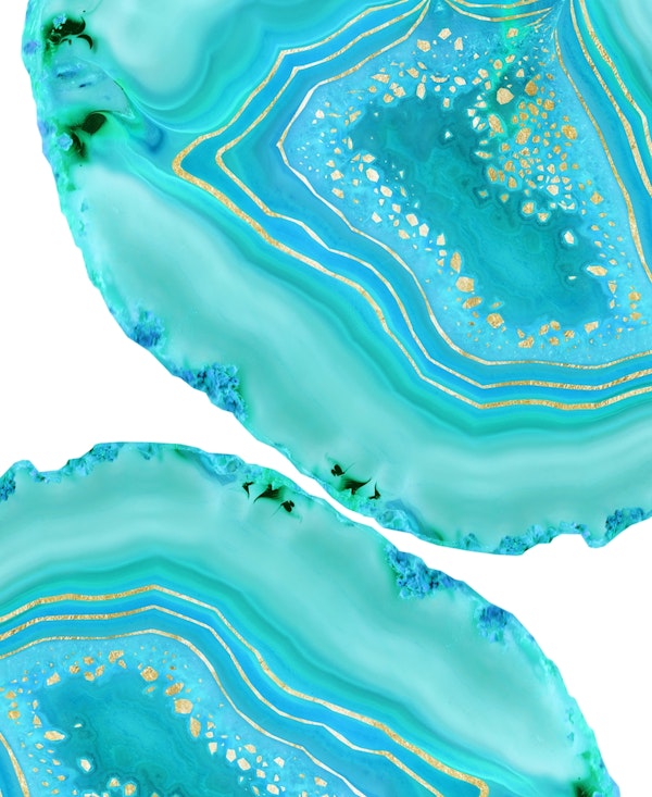 Soft Aqua Marine Gold Agate 1