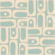 Mid Century Modern Piquet Celadon Blue Cream
