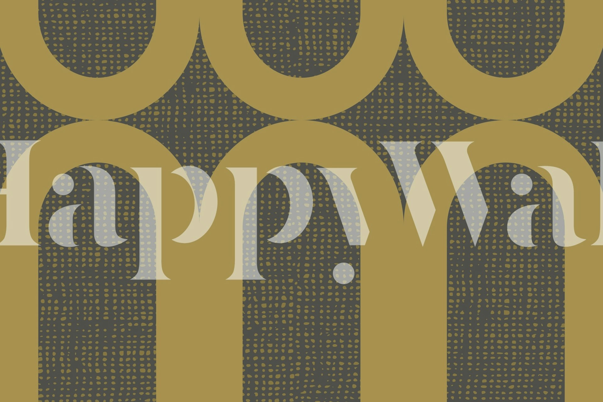 Geometric gold arches on a navy background wallpaper