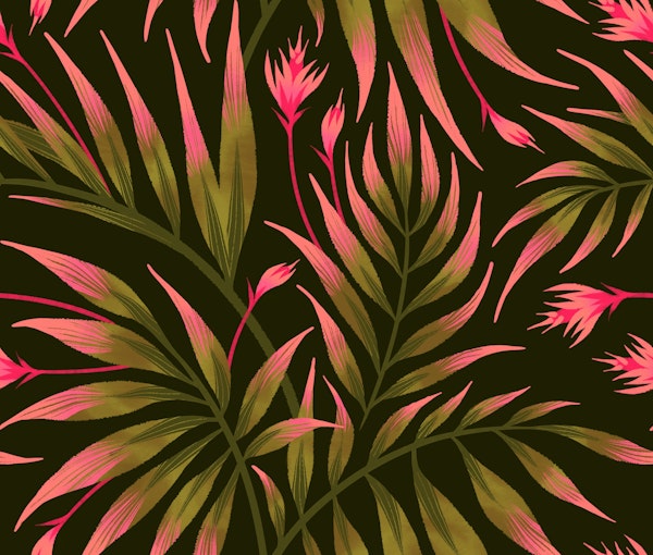 Waikiki Palm - Green / Pink