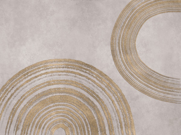 Rough Line Circles Golden Shine