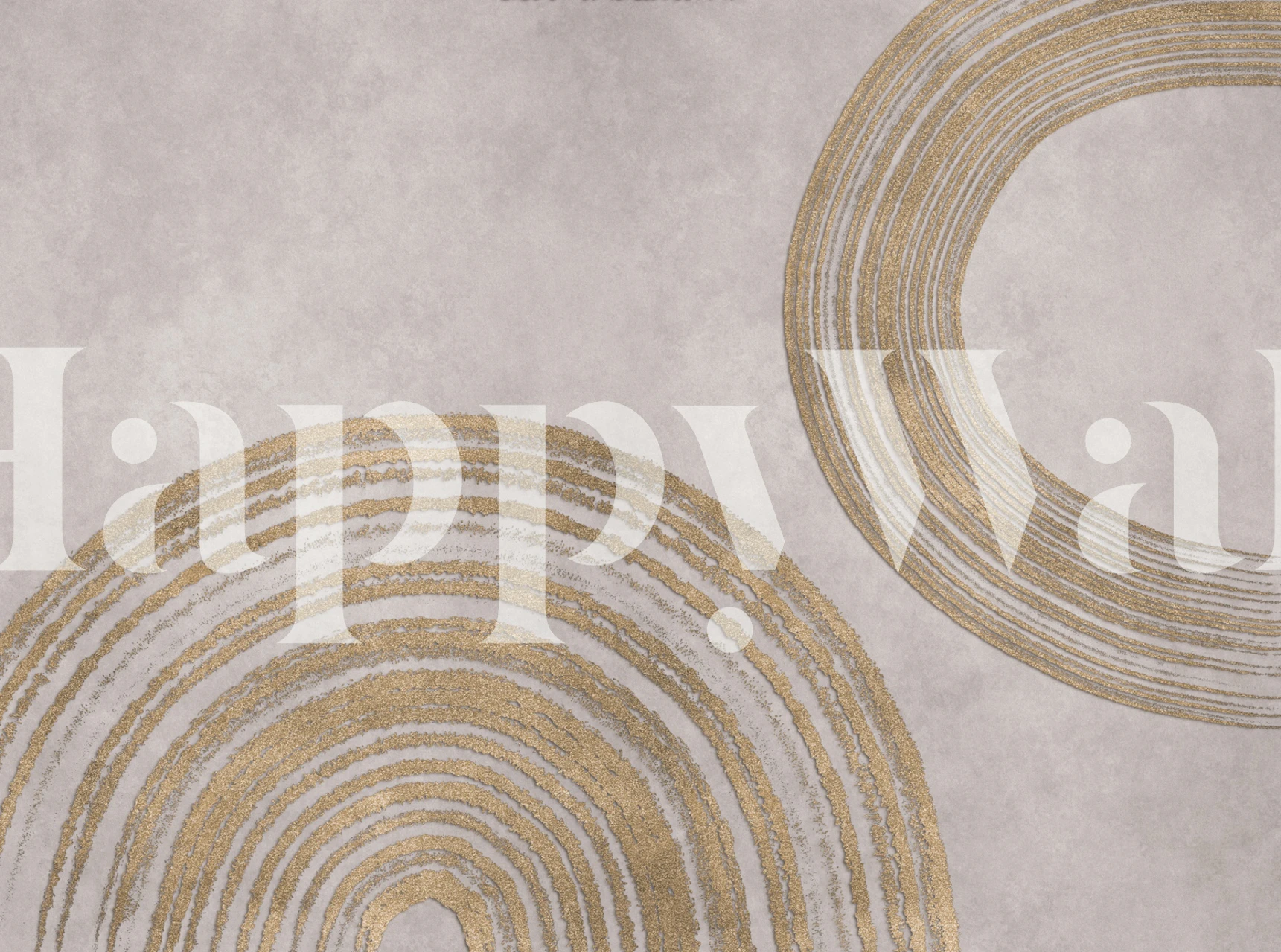 Rough Line Circles Golden Shine tapet i et rom