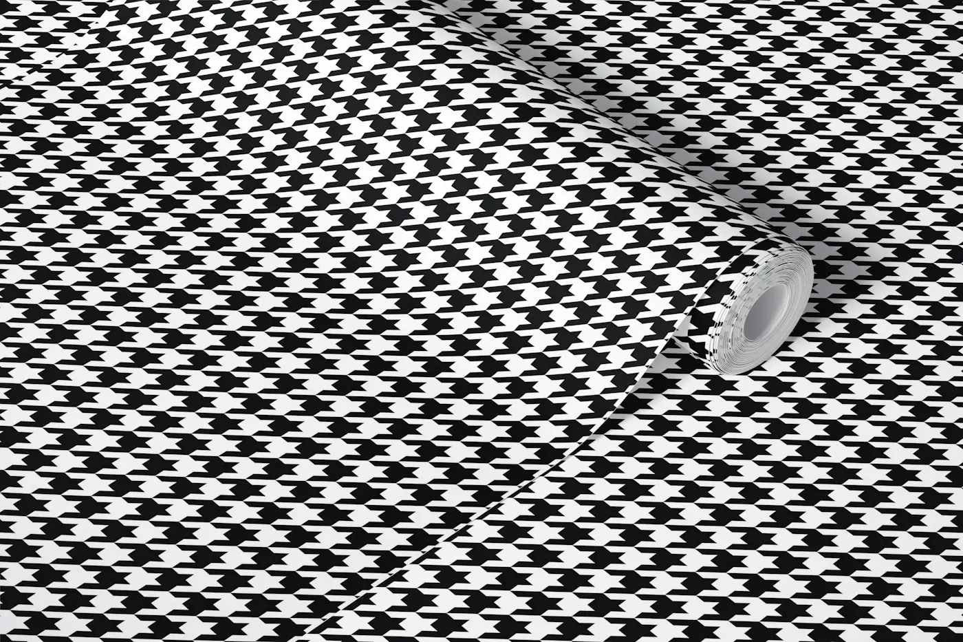 Black and white houndstooth wallpaper wallpaper roll