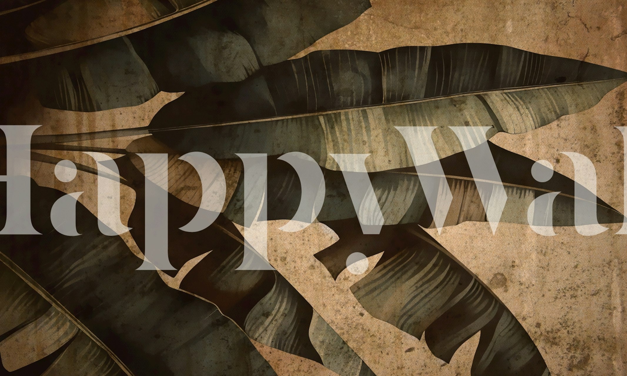 Ταπετσαρία Urban Jungle Chic με μεγάλα φύλλα