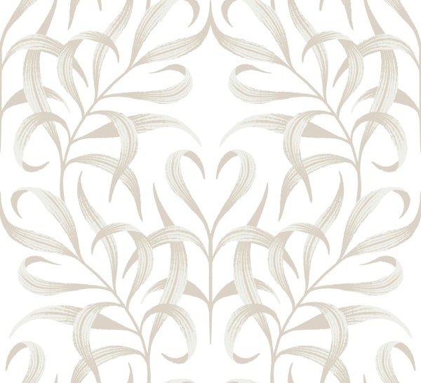 Curled Leaves - White / Beige