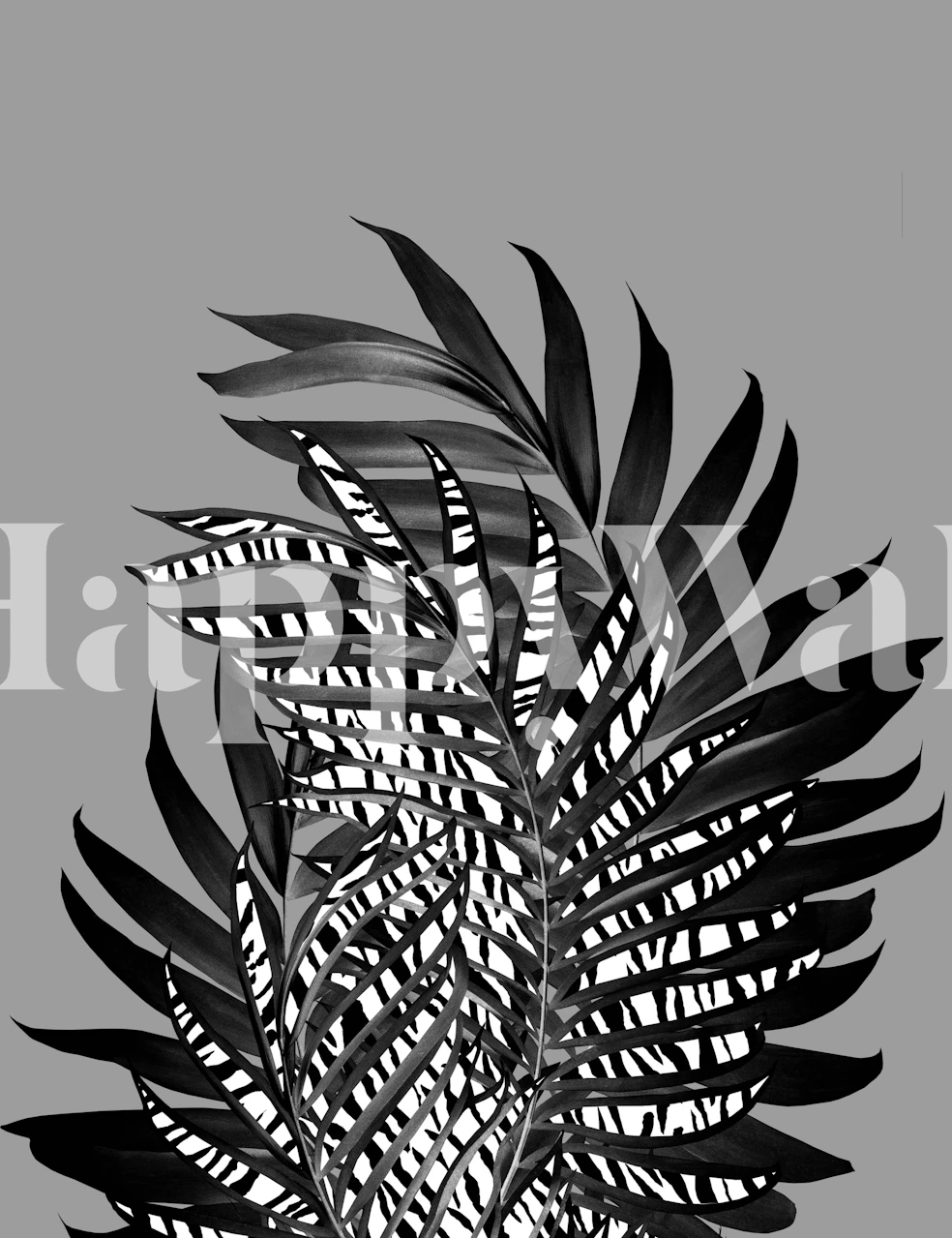 Palm Leaves Tiger Stripe Glam tapet i ett rum