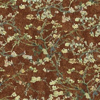 Vincent Van Gogh Almond Blossom Rust Brown carta da parati