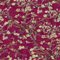 Vincent Van Gogh Almond Blossom Raspberry Red carta da parati