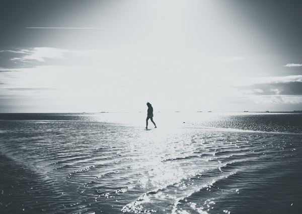 Walking on the beach
