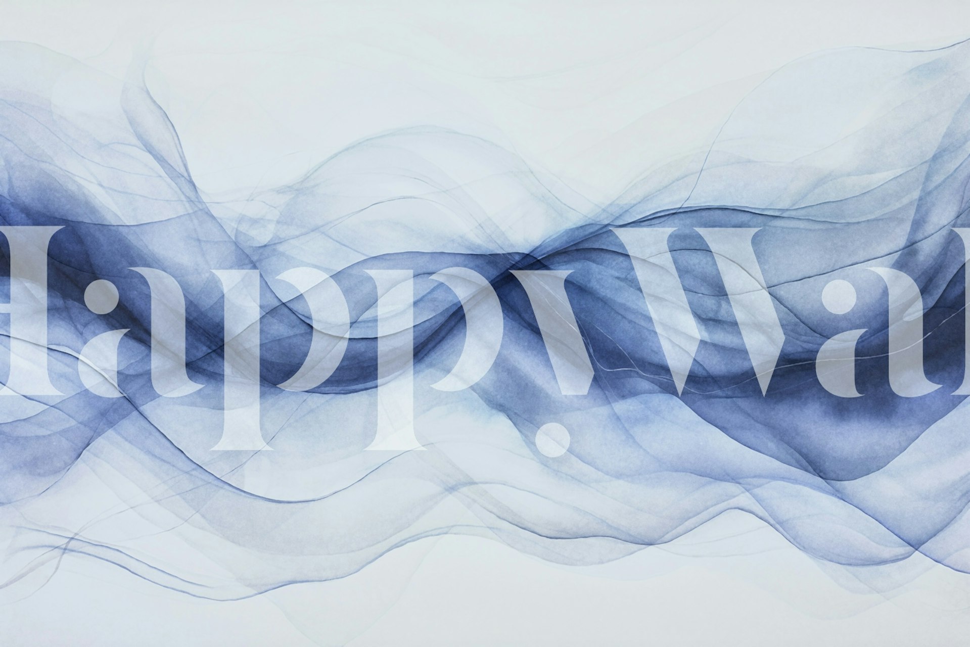 Ethereal Blue Smoke tapet i et rom