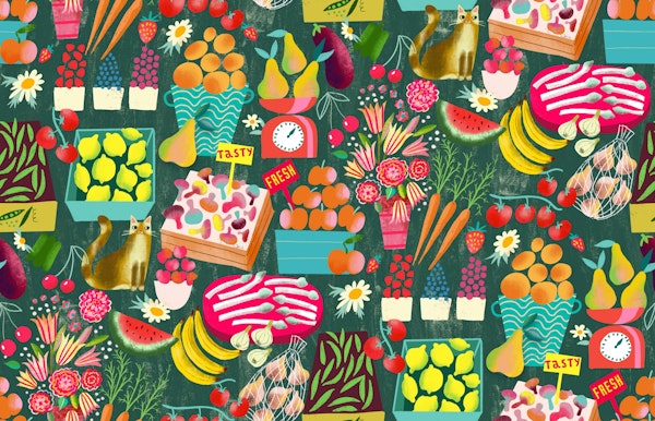 colorful open market