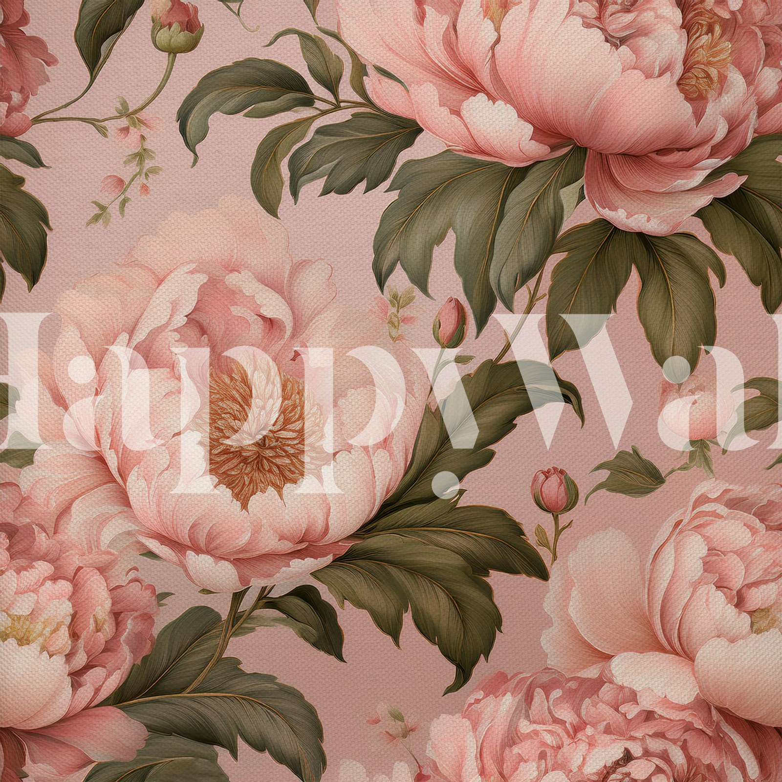 Pink Floral Vintage Wallpaper for Home Decor
