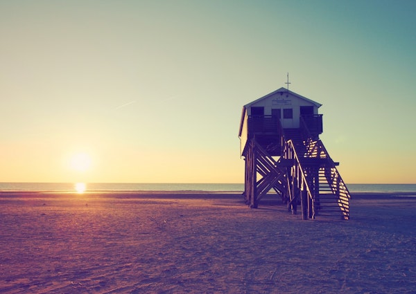 Sunset and the beach