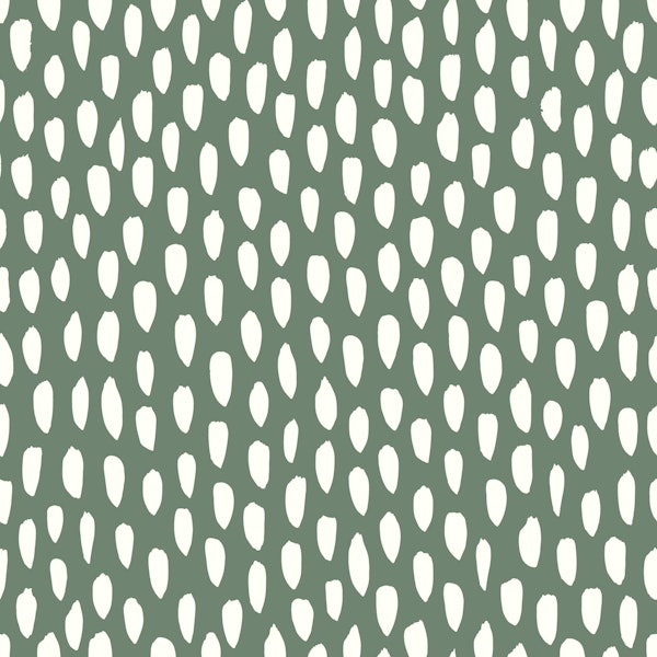 Modern Brush Strokes on Hedge Green