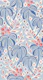 Tropical Boho - Muted Blue with Red