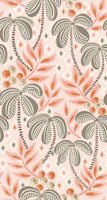 Tropical Boho - sage green and peach tapet