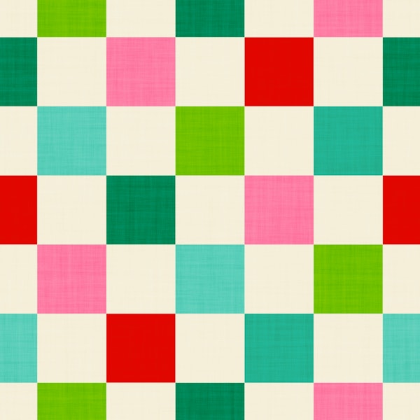 Festive Christmas Checks • Bold Candy Pastels