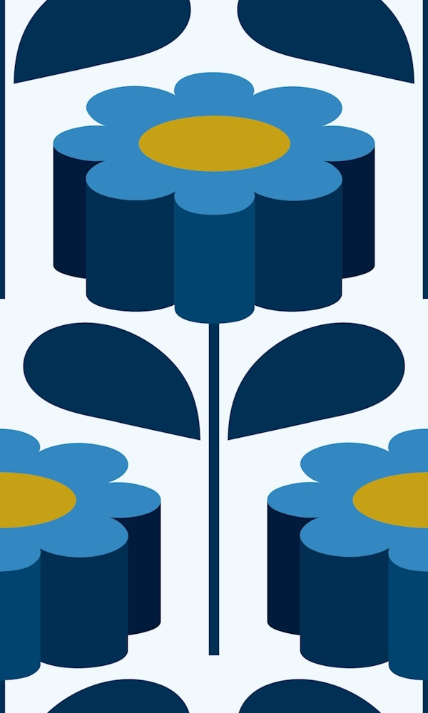 Rich Blue Halo Daisies