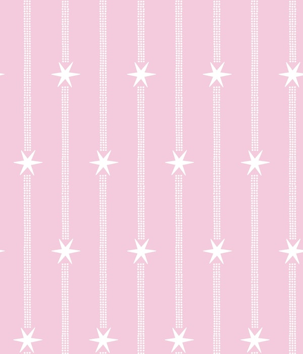 Dot and star stripes - pink