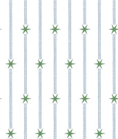 Dot and star stripes - blue and green tapete