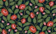 Flowering vines - moody with vibrant red
