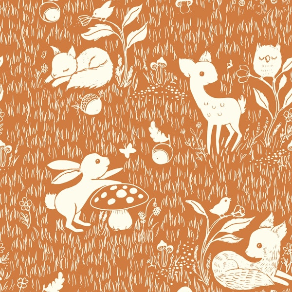 Sweet woodland animals - terra cotta