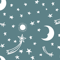 Starry Night Charm - Slate Teal ταπετσαρία