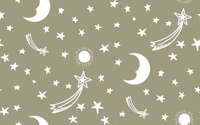 Starry Night Charm - Muted Sage tapeta