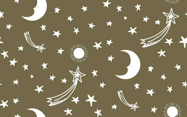 Starry Night Charm - Faded Olive